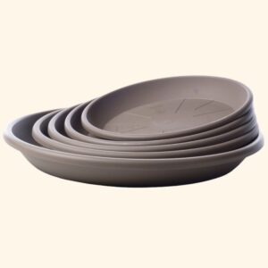 9.5″ Medea Plant Saucer – Taupe