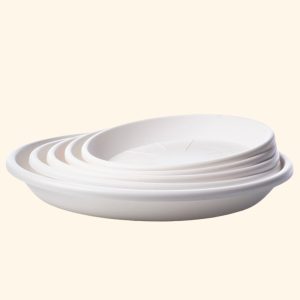 11″ Medea Plant Saucer – White
