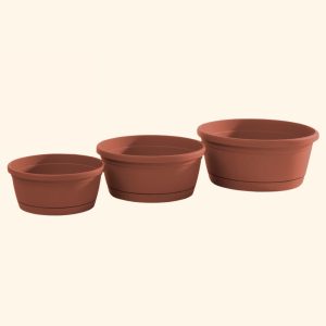 Libis Planter Bowl With Saucer - Alfresco - Terra Cotta - 11.75"
