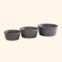 Libis Planter Bowl With Saucer - Alfresco - Anthracite - 13.75"