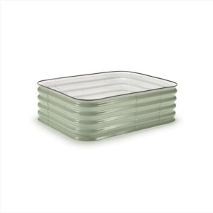 Small Raised Garden Bed – Birdies – 15″ Short – Mist Green