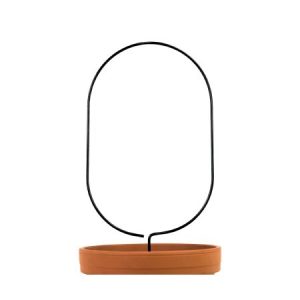Mossify Oval Metal Trellis – Black