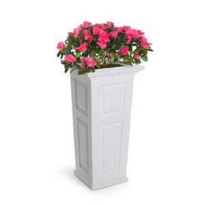 Nantucket Tall Planter 32″ – White