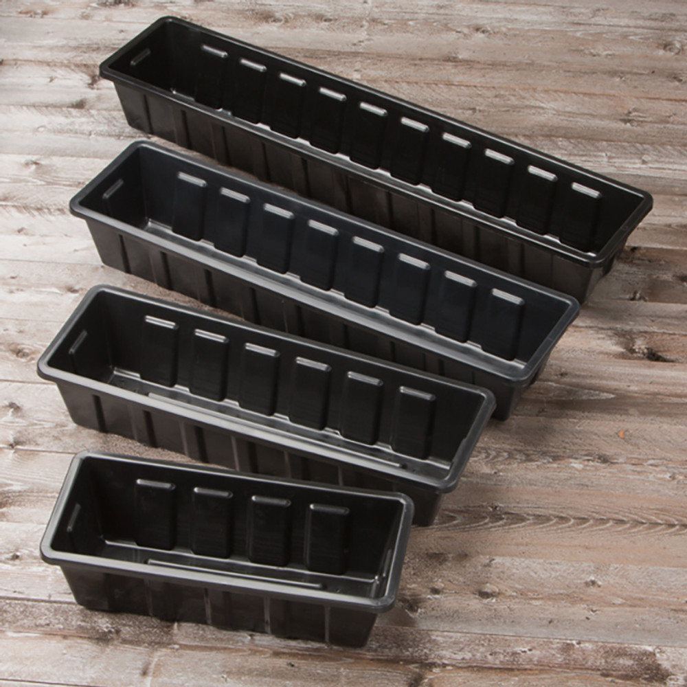 Poly-Pro Flower Box/Liner 36" - Black | Mahoney's Garden Center