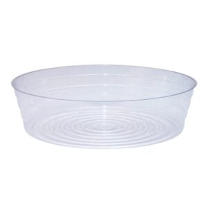Deep Vinyl Plant Saucer – Clear – 14″