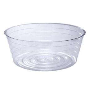 Vinyl Deep Basket liner/Plant Saucer – Clear – 10″