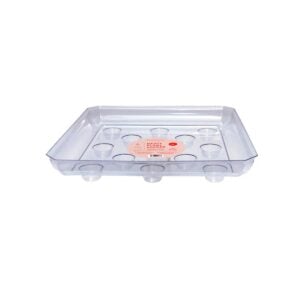 Square Plant Saucer – Clear – 12″