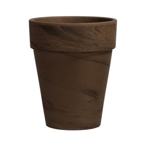 German Tall Standard Pot – Border Concepts – Chocolate – 12.25″