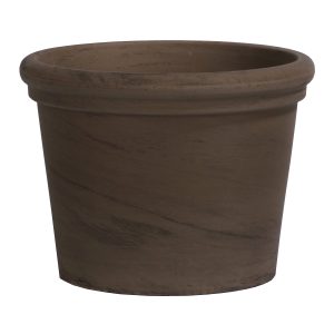 German Rolled Rim Cylinder Pot – Border Concepts – Chocolate – 14.25″