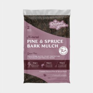 Rooted Goods – Natural Pine & Spruce Bark Mulch – 2 CU FT