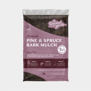 Natural Pine & Spruce Bark Mulch – Rooted Goods – 2 CU FT