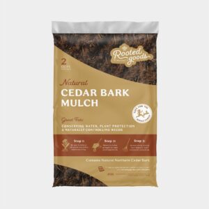 Rooted Goods – Natural Cedar Bark Mulch – 2 CU FT