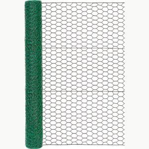 Garden Zone Vinyl-Coated Hex Netting 36″x25′ – Green