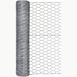 Galvanized Hex Netting – Garden Zone – Silver – 24″50′