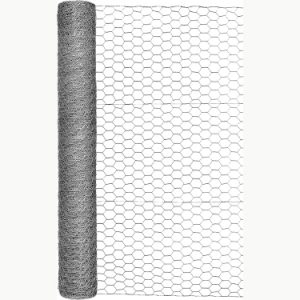 Garden Zone Galvanized Hex Netting – Silver – 36″x50′