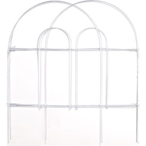Gard’n Border Double Hoop Folding Fence – Garden Zone – White – 18″ x 8′