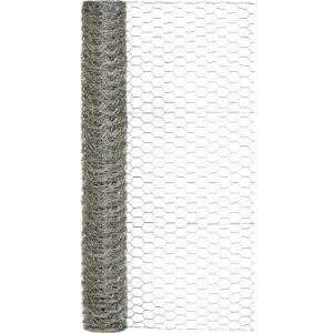 Garden Zone Galvanized Hex Netting 36″x25′ – Silver
