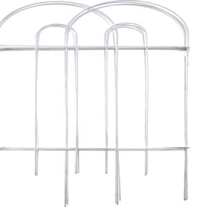 Garden Zone Gard’n Border Double Hoop Folding Fence 32″x10′ – White