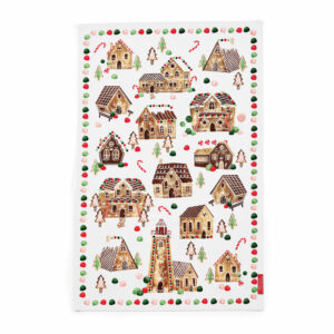 Stonewall Kitchen Gingerbread Houses Tea Towel