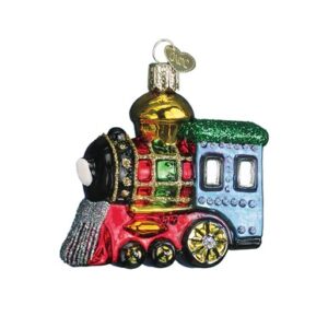 Small Locomotive Glass Ornament – Old World Christmas