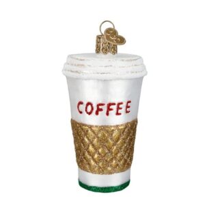 Coffee To Go Glass Ornament – Old World Christmas