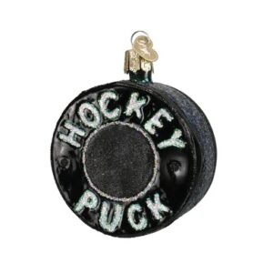 Hockey Puck Glass Ornament – Old World Christmas