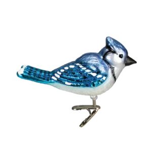 Bright Blue Jay Glass Ornament – Old World Christmas