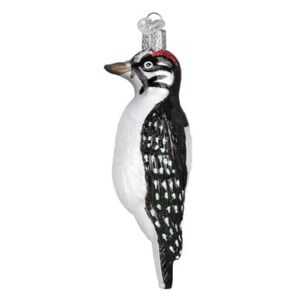 Hairy Woodpecker Glass Ornament – Old World Christmas