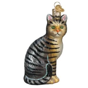 Tabby Cat Glass Ornament – Old World Christmas