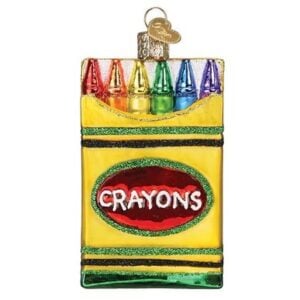 Box of Crayons Glass Ornament – Old World Christmas