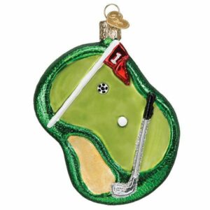 Putting Green Glass Ornament