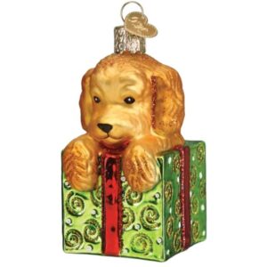 Doodle Puppy Surprise Glass Ornament – Old World Christmas