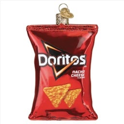 Doritos Nacho Cheese Chips Glass Ornament - Old World Christmas