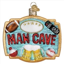 Man Cave Glass Ornament – Old World Christmas