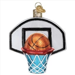 Basketball Hoop Glass Ornament - Old World Christmas