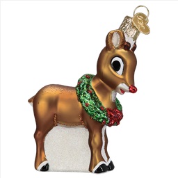 Rudolph The Red-Nosed Reindeer™ Glass Ornament – Old World Christmas