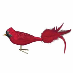 Red Cardinal Glass Ornament