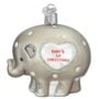 Baby's 1st Christmas Elephant Glass Ornament