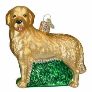 Golden Retreiver Glass Ornament