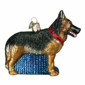 German Shepard Glass Ornament