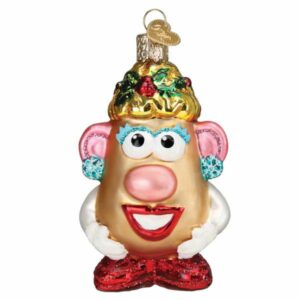 Mrs. Potato Head Glass Ornament