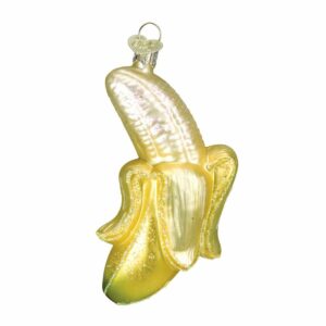 Peeled Banana Glass Ornament