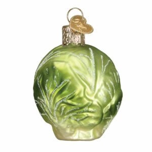 Brussel Sprout Glass Ornament