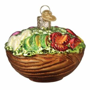 Salad Bowl Glass Ornament