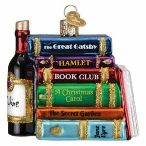 Book Club Glass Ornament