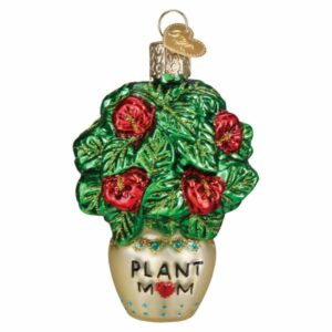 Plant Mom Glass Ornament