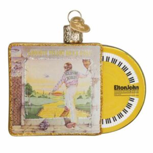 Goodbye Yellow Brick Road Album Glass Ornament