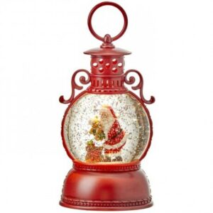 LED Lantern Santa Snowglobe