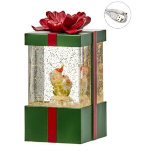 Giftbox Snowman Snowglobe