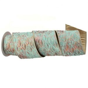 Ribbon Diamond Jacquard Aqua